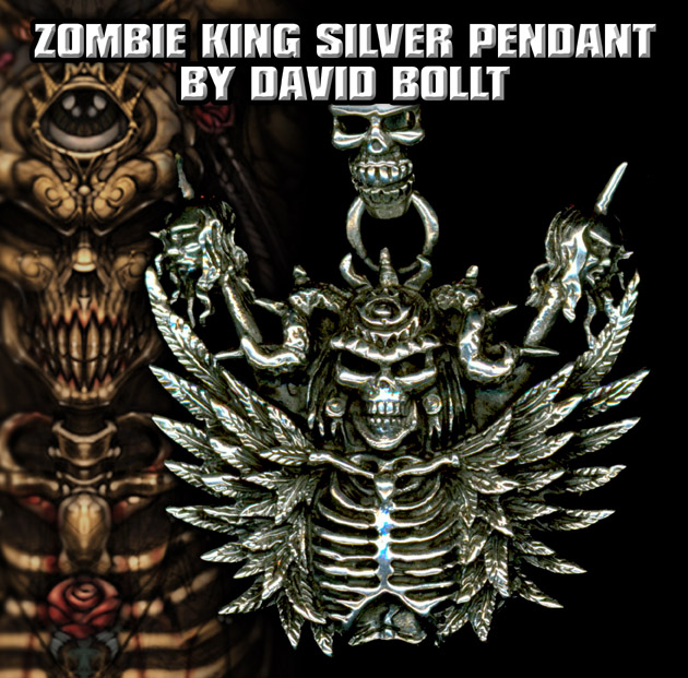 Zombi King Silver Pendant